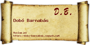 Dobó Barnabás névjegykártya