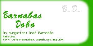 barnabas dobo business card