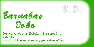 barnabas dobo business card